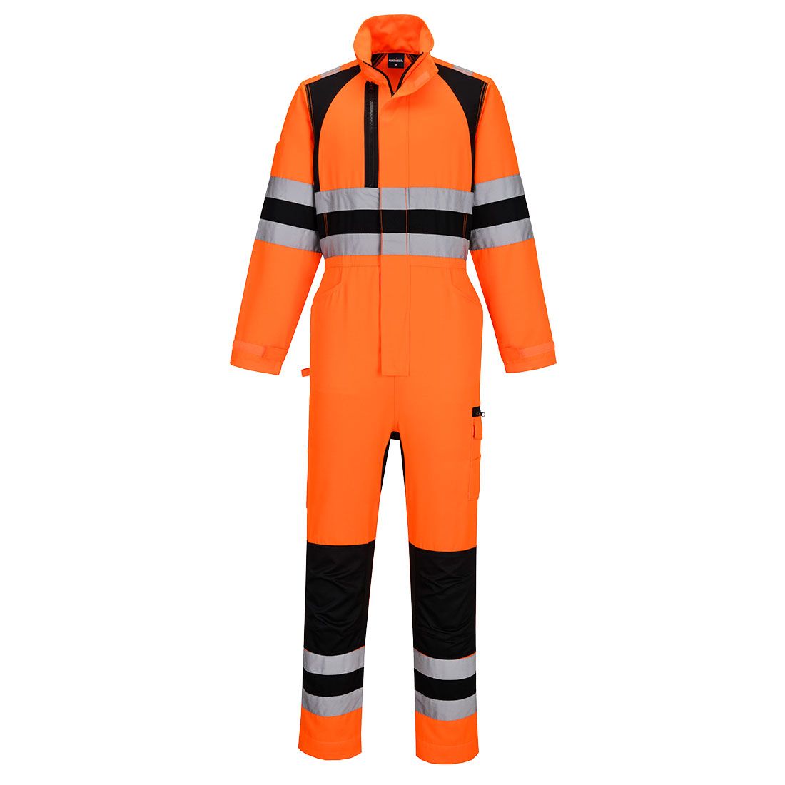 WX2 Eco Hi-Vis Coverall, L, R, Orange/Black