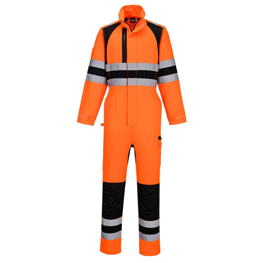 WX2 Eco Hi-Vis Coverall, L, R, Orange/Black