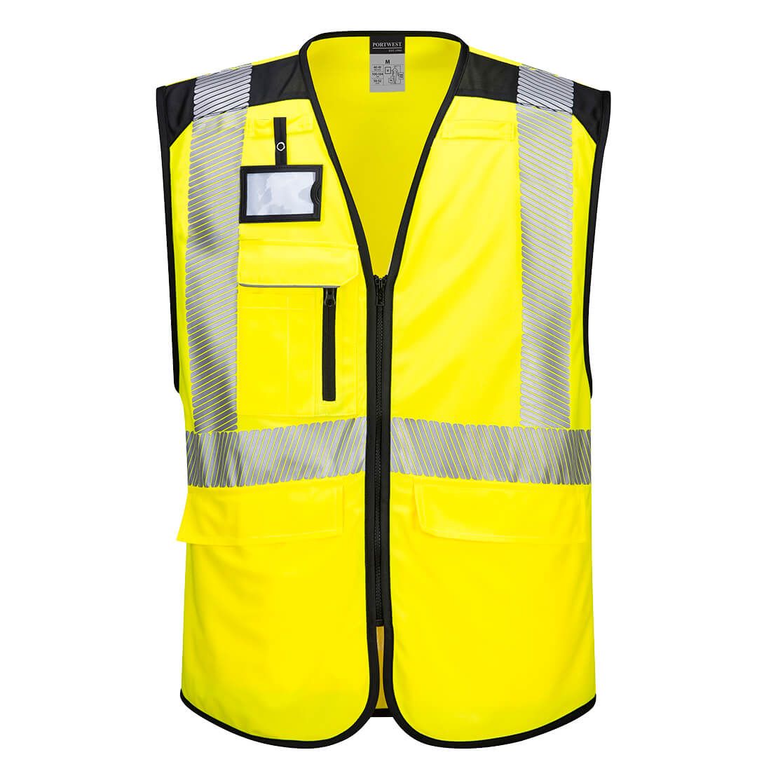 PW3 Hi-Vis Executive Vest , 4XL, R, Yellow/Black